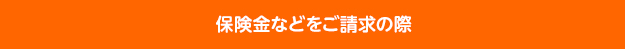 保険金などをご請求の際